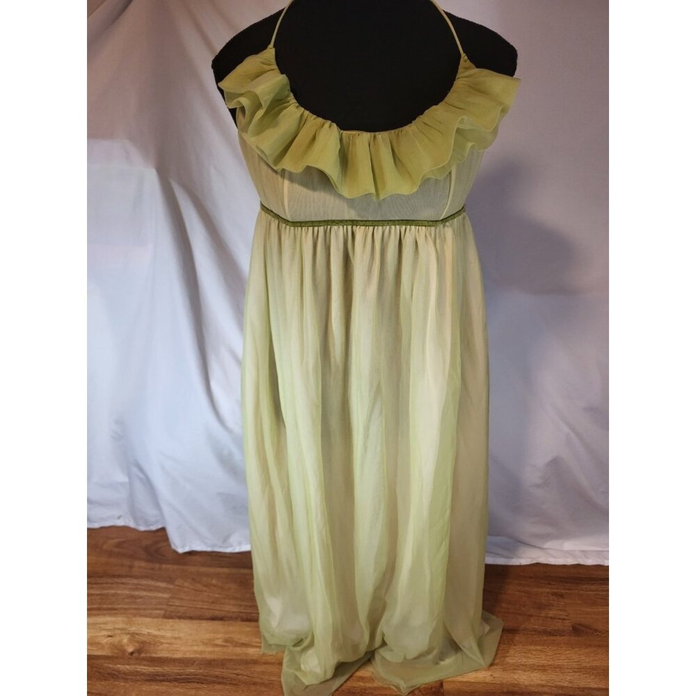 Vintage Eyeful By Flaums Sheer Twotone Nightgown Set